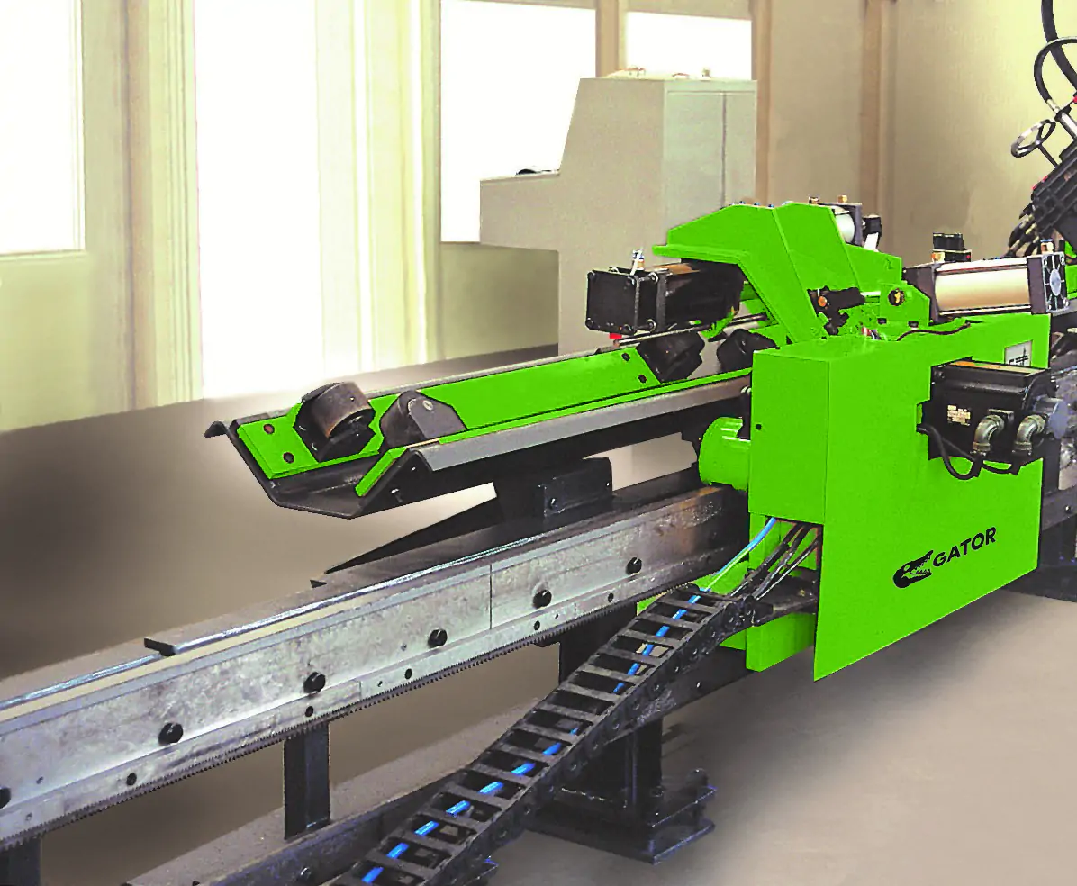 CNC Angle Line Material Handling and Part Flow